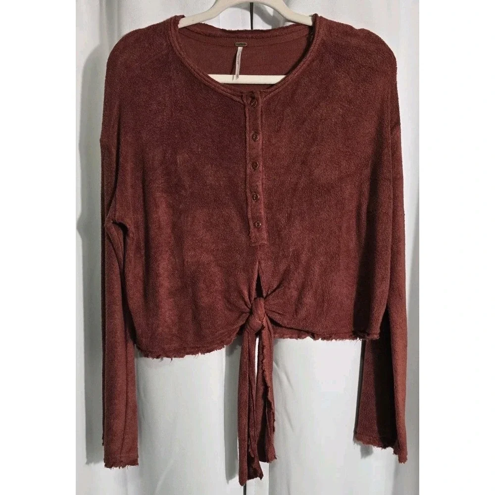 Free People Emma Henley XS Bell Sleeve‎ Rust Boho